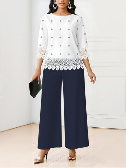 Women’s Lace-Detail Casual Set