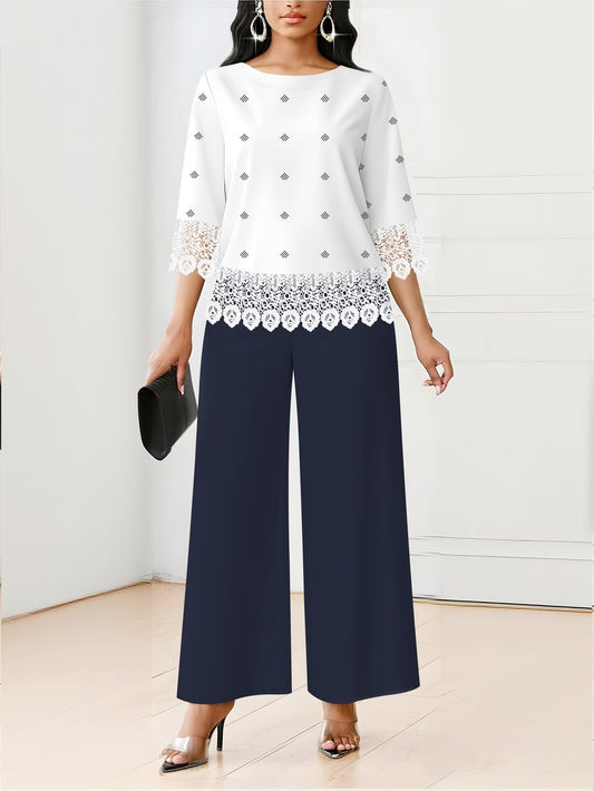 Women’s Lace-Detail Casual Set