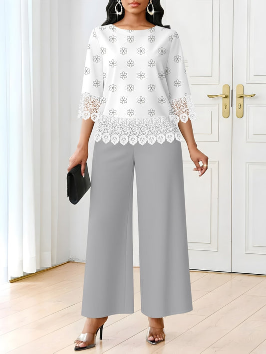 Women’s Lace-Detail Casual Set