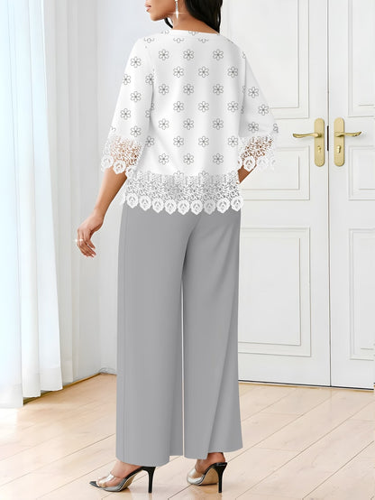 Women’s Lace-Detail Casual Set