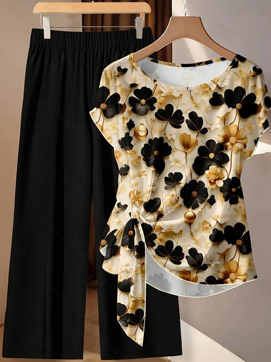 Women’s Casual Everyday Top & Pants Outfit Set