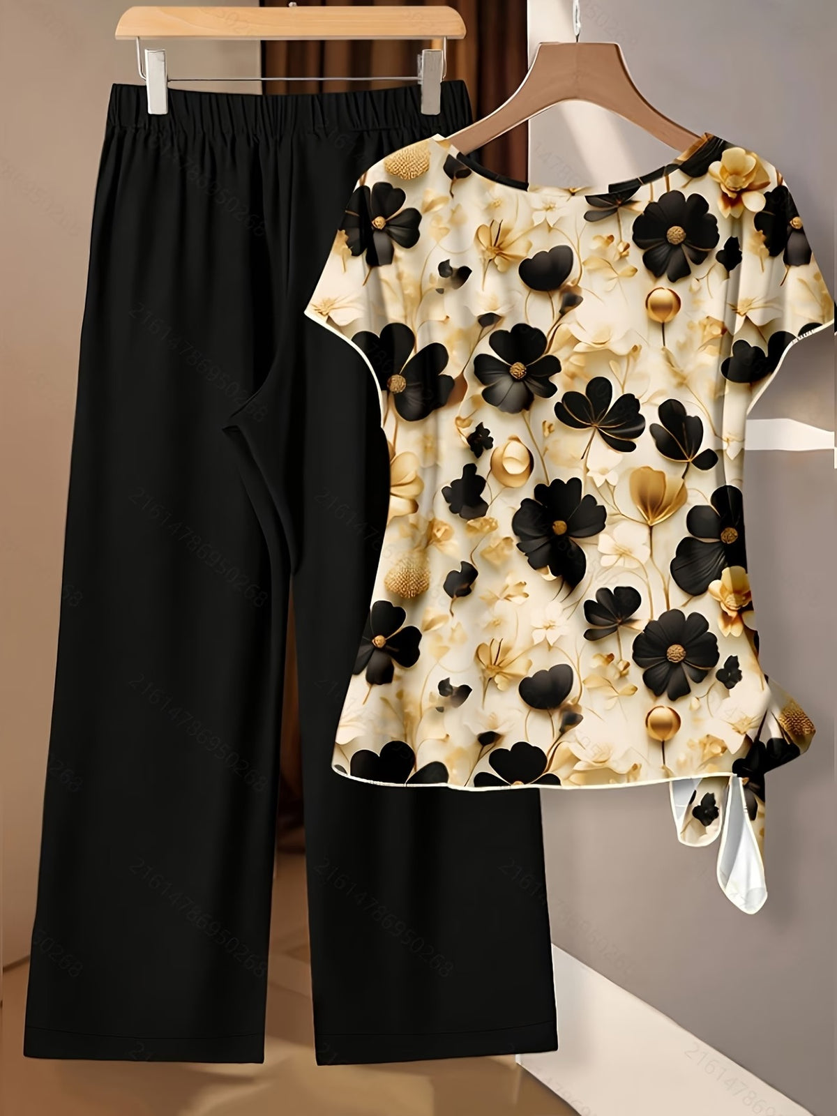 Women’s Casual Everyday Top & Pants Outfit Set