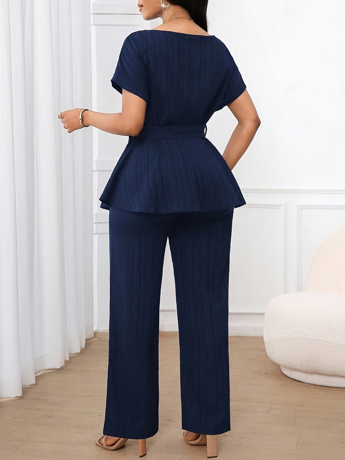 Women’s Loose Straight-Leg Pants Set