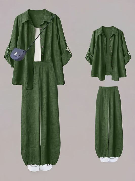 Women’s Everyday Commuter Shirt & Pants Co-Ord Set