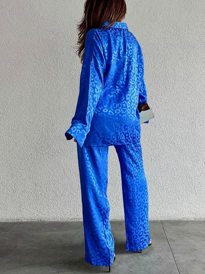 Women’s Stretchy Long-Sleeve Shirt & Pants Set