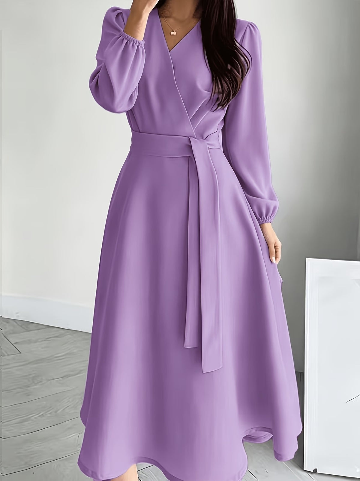 Women’s Breathable V-Neck A-Line Summer Midi Dress