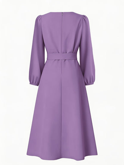 Women’s Breathable V-Neck A-Line Summer Midi Dress