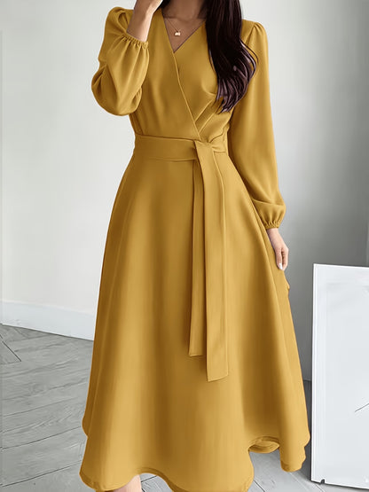 Women’s Breathable V-Neck A-Line Summer Midi Dress
