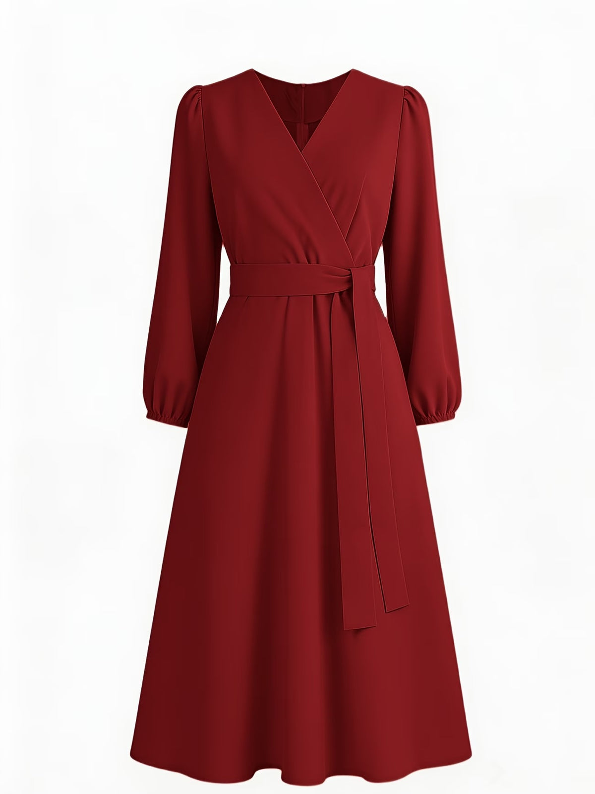 Women’s Breathable V-Neck A-Line Summer Midi Dress