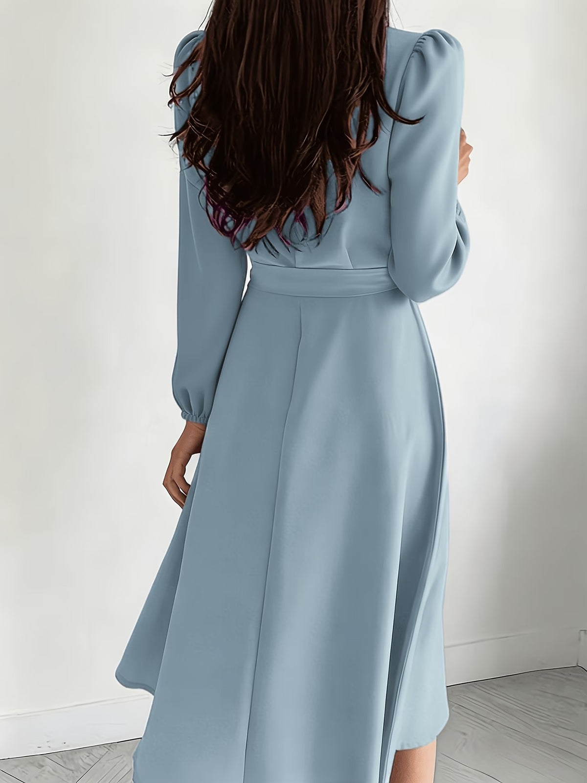 Women’s Breathable V-Neck A-Line Summer Midi Dress