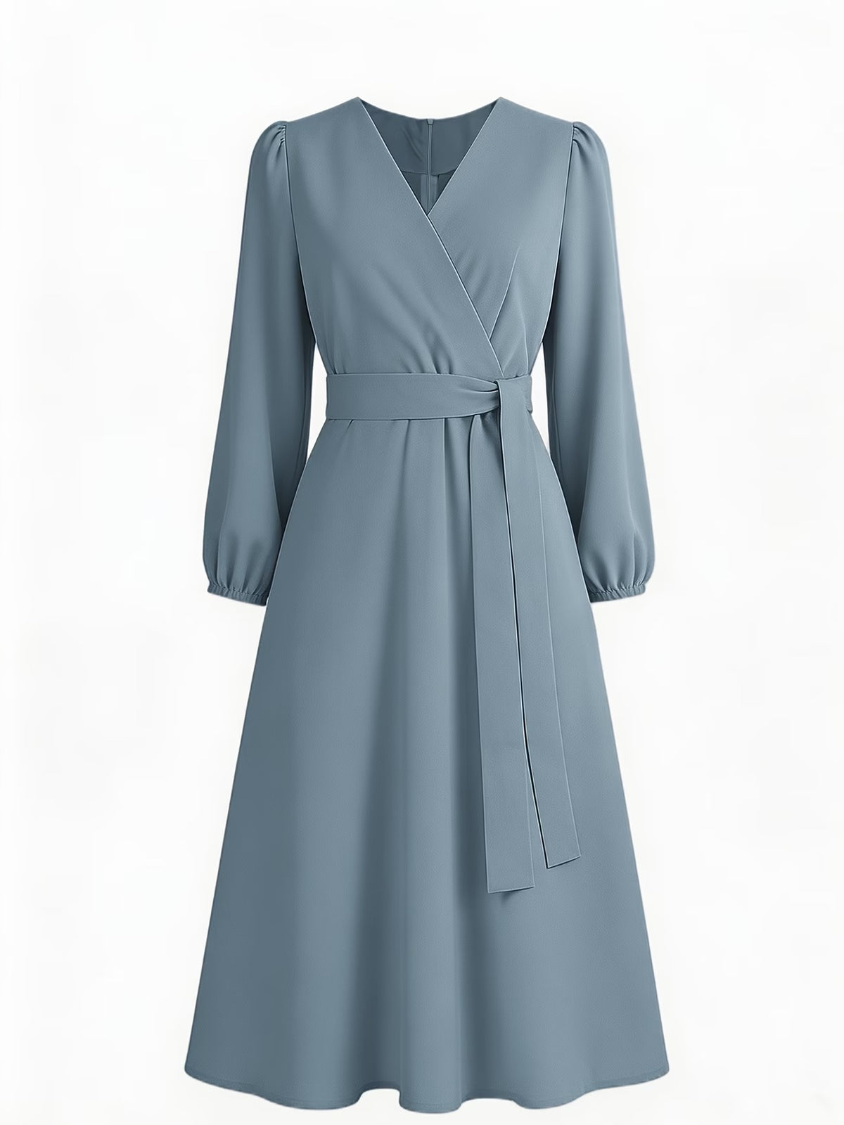 Women’s Breathable V-Neck A-Line Summer Midi Dress