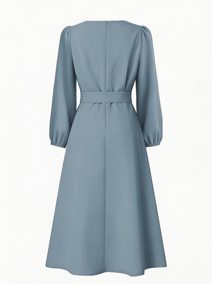 Women’s Breathable V-Neck A-Line Summer Midi Dress