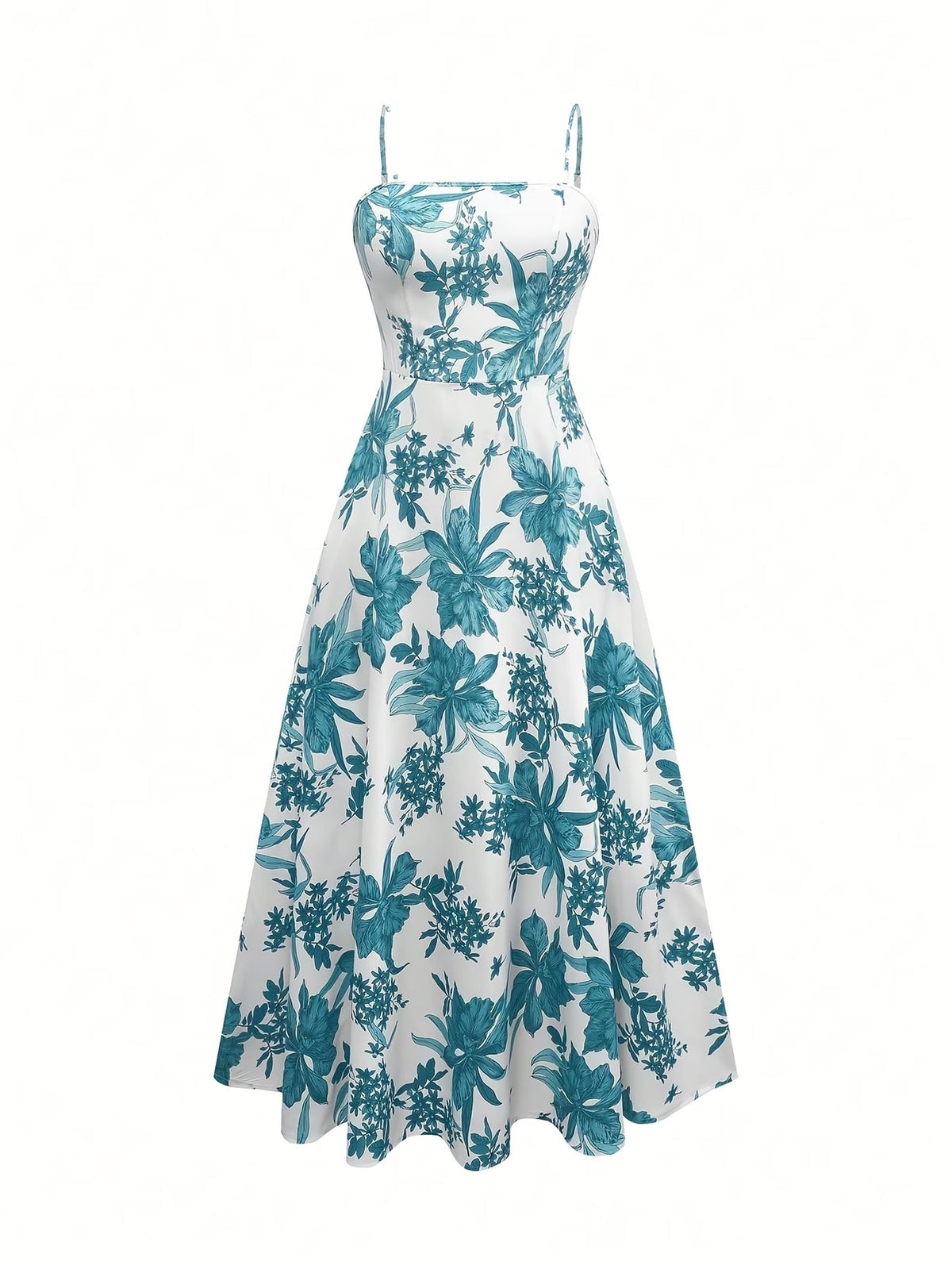 Plus Size Women’s Lightweight Chiffon Cardigan & Floral Midi Dress 2-Piece Set