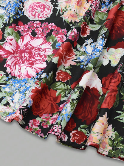 Plus Size Women’s Lightweight Chiffon Cardigan & Floral Midi Dress 2-Piece Set