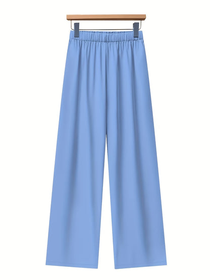 Women’s Lapel Blouse & Loose-Fit Pants 2-Piece Set