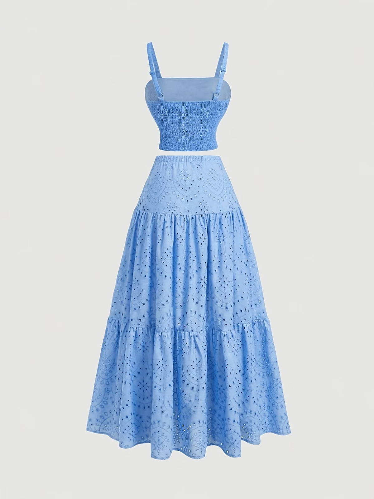 Women’s Boho Embroidered Maxi Dress with Layered Ruffle Hem