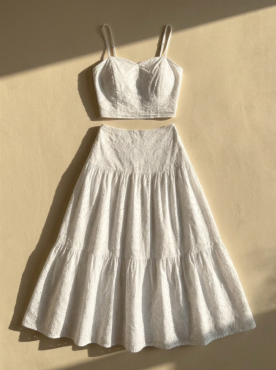 Women’s Boho Embroidered Maxi Dress with Layered Ruffle Hem